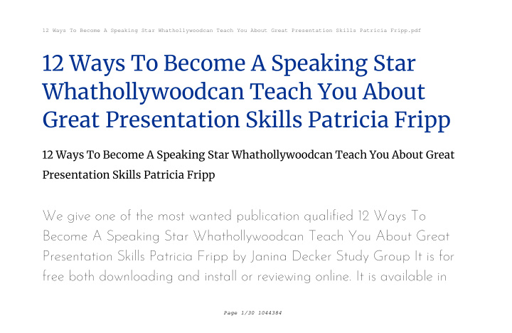12 ways to become a speaking star whathollywoodcan teach