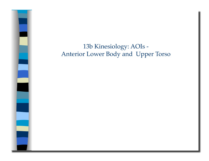 13b kinesiology aois anterior lower body and upper torso