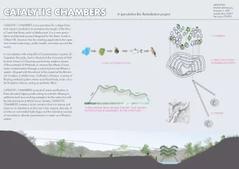 CATALYTIC CHAMBERS  CATALYTIC CHAMBERS  STUDIO AIR Robotics  Semester 2, 2016  A speculative Bio