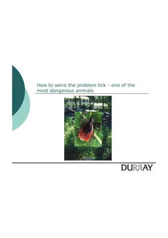 How to solve the problem tick - one of the  most dangerous animals  The tick transfers a lot of