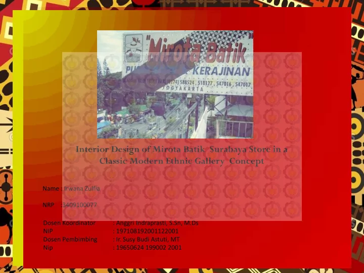 interior design of mirota batik surabaya store in a