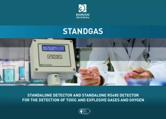STANDGAS  STANDALONE DETECTOR AND STANDALONE RS485 DETECTOR  FOR THE DETECTION OF TOXIC AND