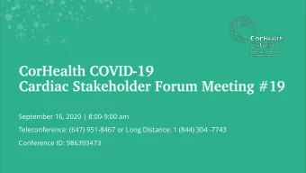 September 16, 2020 | 8:00-9:00 am  Teleconference: (647) 951-8467 or Long Distance: 1 (844) 304