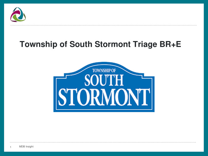 township of south stormont triage br e