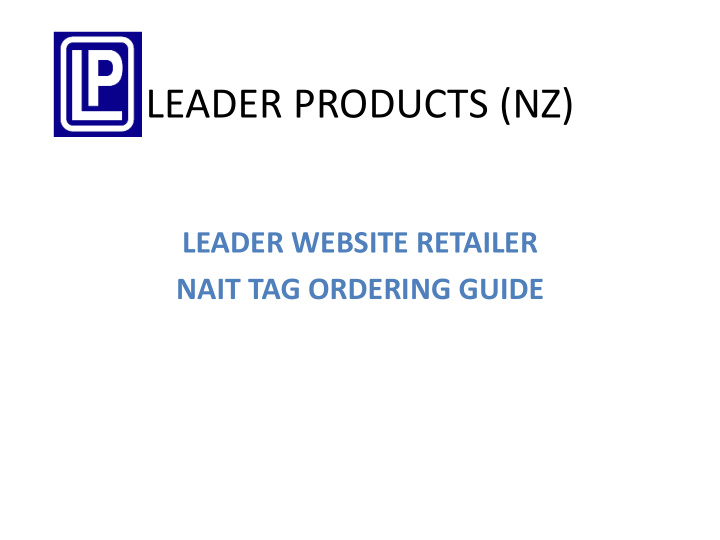 leader products nz
