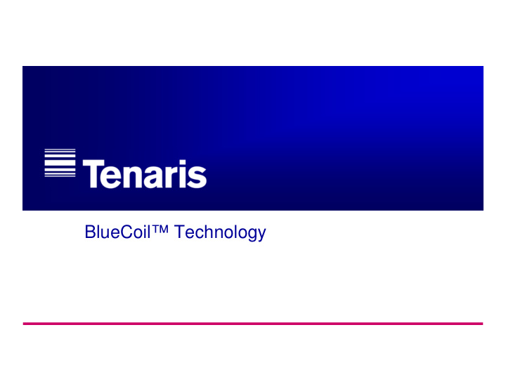 bluecoil technology outline