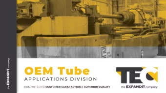 About TEC  The Expandit Company (TEC)   In Business Since 1996   Industrys Best CNC