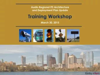 Training Workshop  March 30, 2015  Todays Agenda  Intro to Turbo Architecture  Making