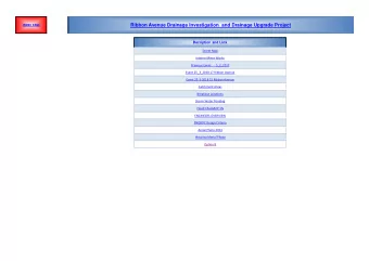 Ribbon Avenue Drainage Investigation  and Drainage Upgrade Project  INDEX PAGE  Decription and Link
