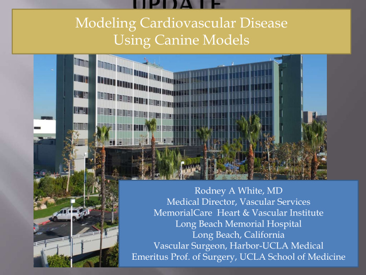 modeling cardiovascular disease using canine models