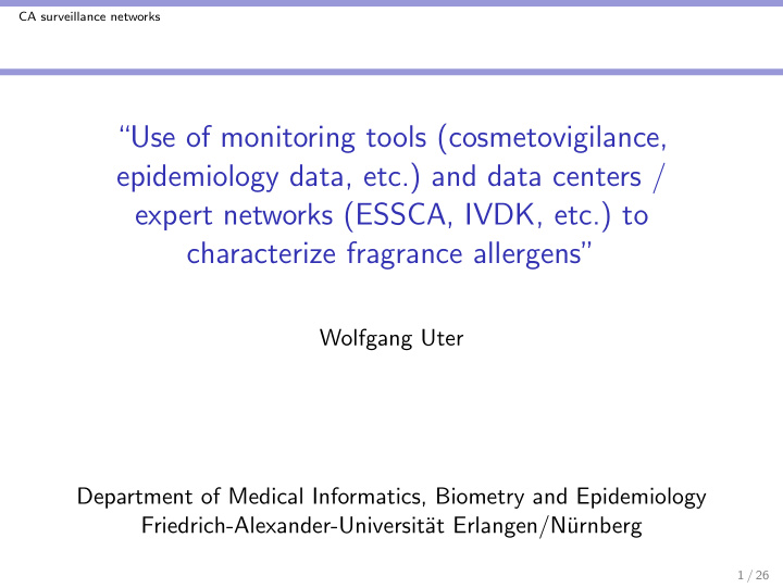 use of monitoring tools cosmetovigilance epidemiology