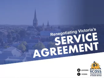 @VCOSS  /VCOSS  What is the Service Agreement?  About the Service Agreement?  What is VCOSS