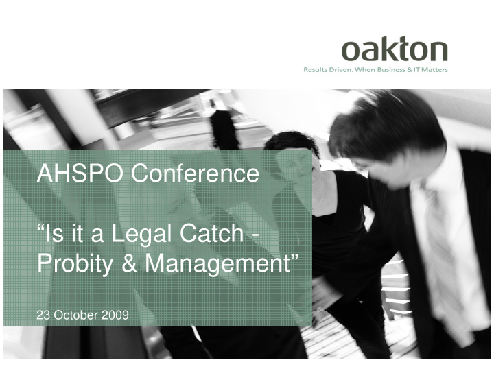 ahspo c ahspo conference f is it a legal catch probity