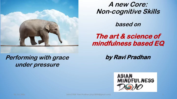 a new core non cognitive skills