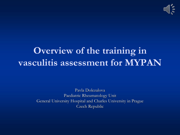 vasculitis assessment for mypan