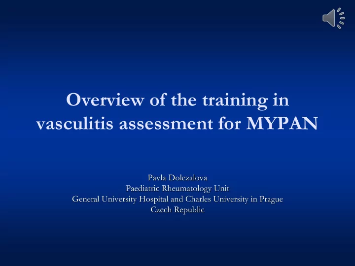 vasculitis assessment for mypan