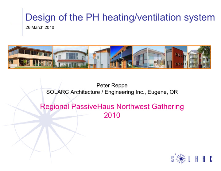 design of the ph heating ventilation system