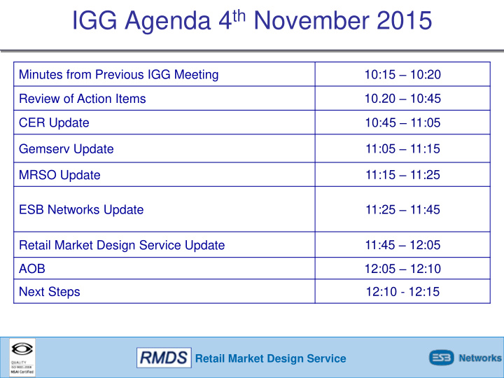igg agenda 4 th november 2015