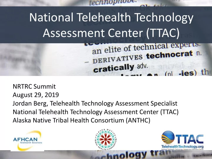 national telehealth technology