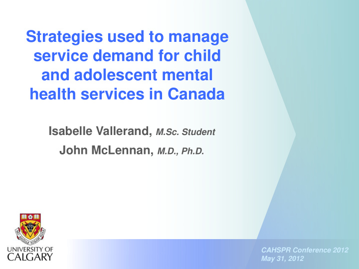 strategies used to manage service demand for child and