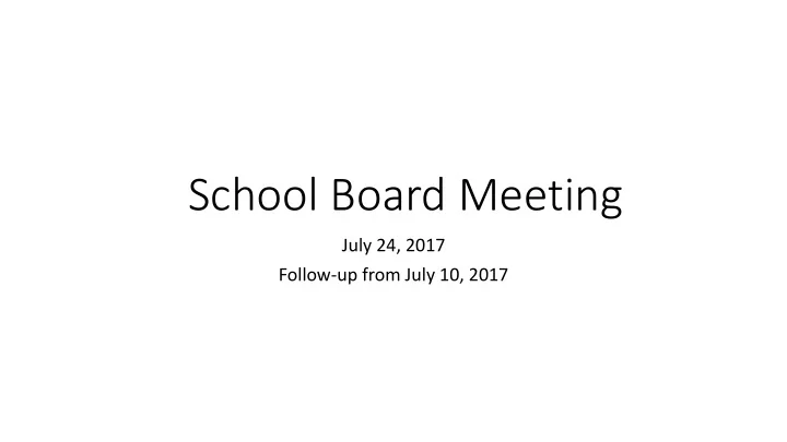 school board meeting
