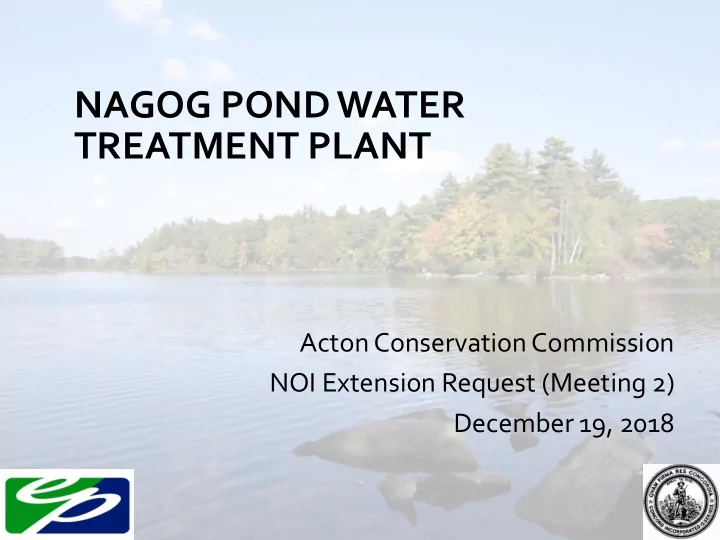 nagog pond water treatment plant