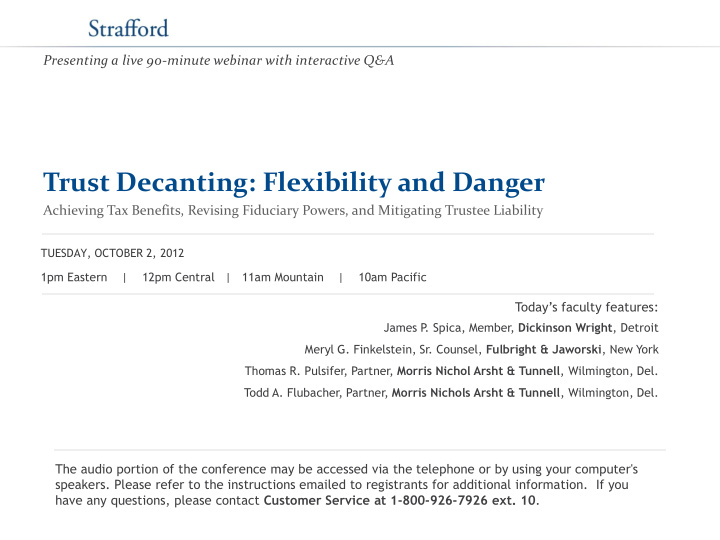 trust decanting flexibility and danger achieving tax