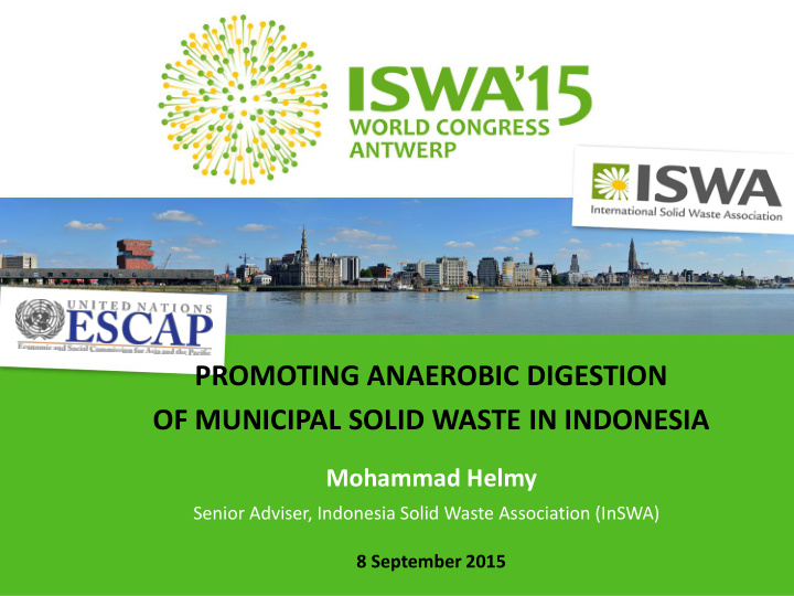promoting anaerobic digestion of municipal solid waste in