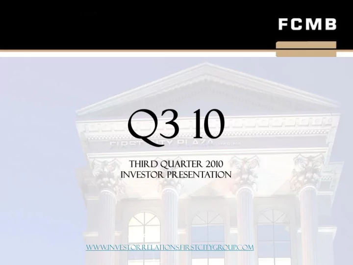 confidential property of fcmb