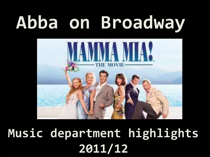 abba on broadway