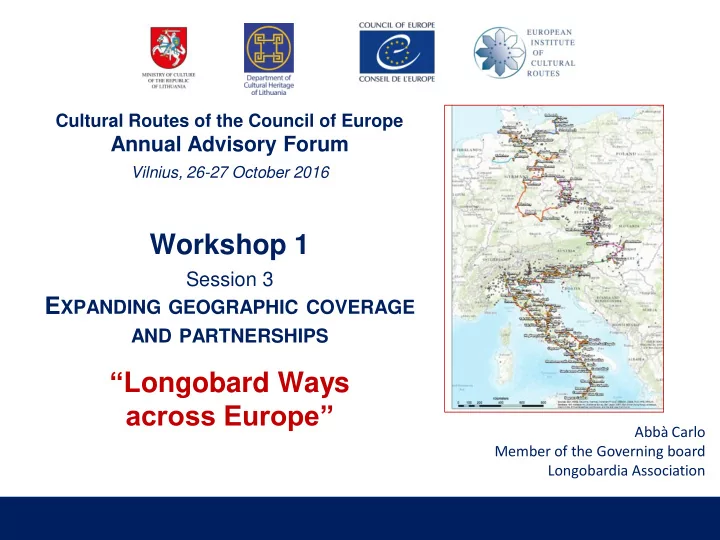 workshop 1 session 3 e xpanding geographic coverage and