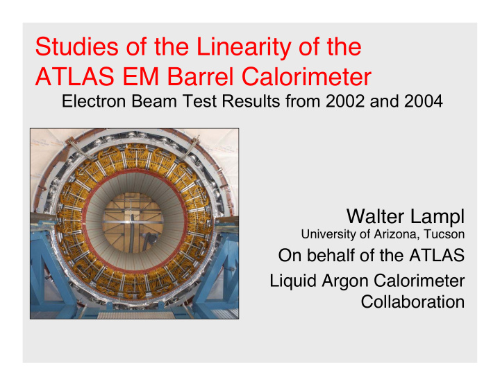 studies of the linearity of the atlas em barrel