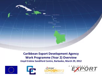 Caribbean  Export  Development  Agency    Work  Programme  (Year  2)