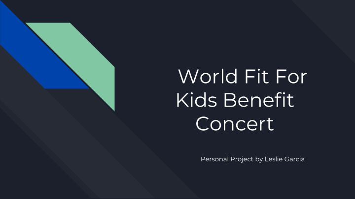 world fit for kids benefit concert