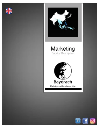 Marketing  Service Description  Marketing and Development Inc BAYDRACH MARKETING &amp; DEVELOPMENT