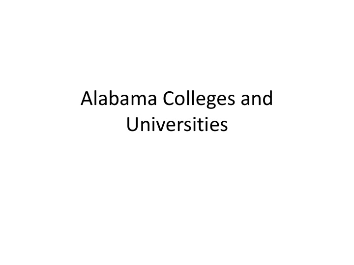 alabama colleges and universities click on a college