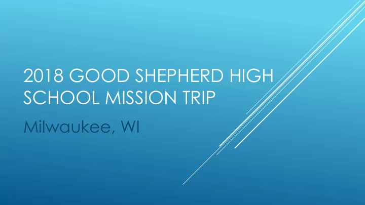 school mission trip