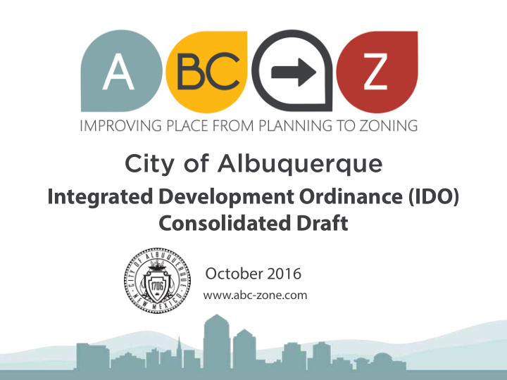 city of albuquerque integrated development ordinance ido