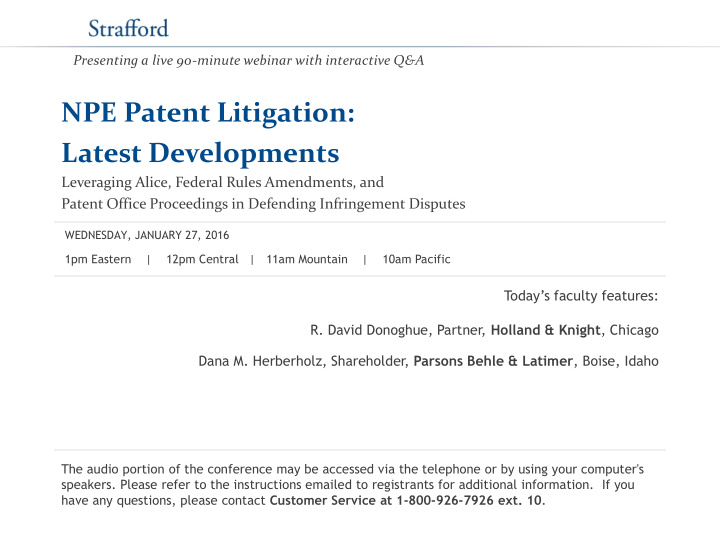 npe patent litigation latest developments