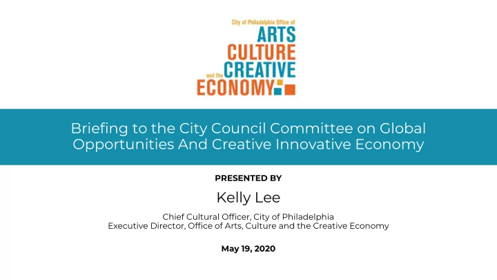 briefing to the city council committee on global