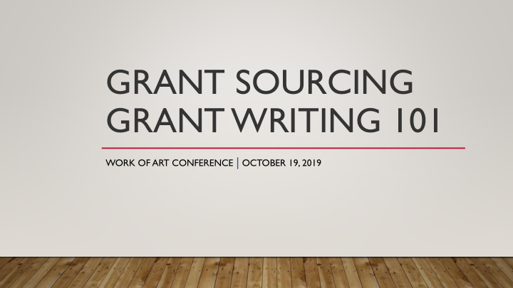 grant sourcing