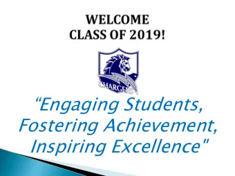 Engaging Students,  Fostering Achievement,  Inspiring Excellence&quot;  Counseling Office