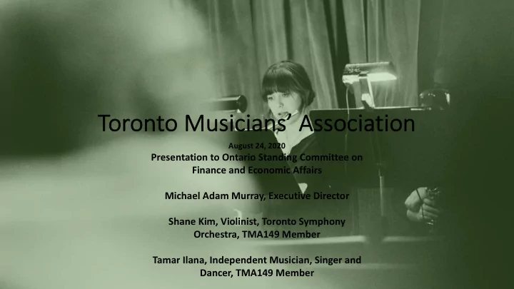 to toronto musicians association