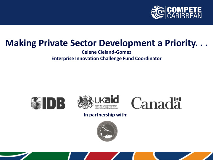 making private sector development a priority
