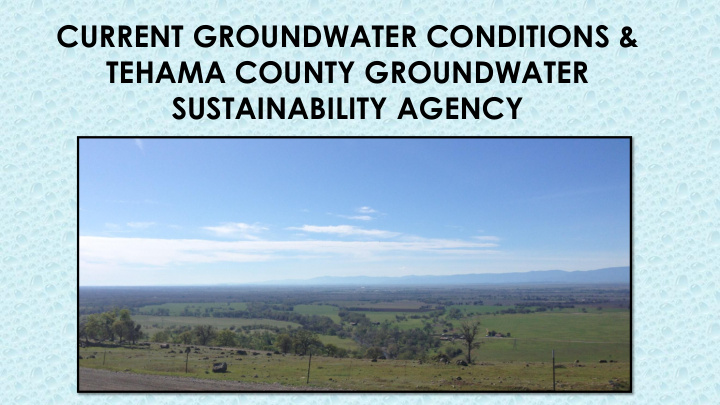 tehama county groundwater