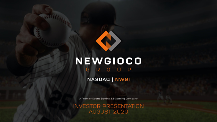 investor presentation august 2020 disclaimer forward