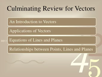 Geometric Vectors  A geometric vector is a representation of a vector  using an arrow diagram, or