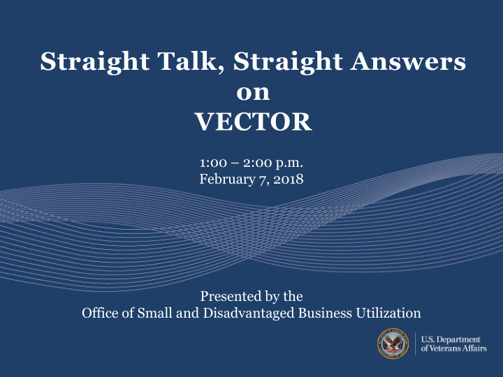 straight talk straight answers on vector