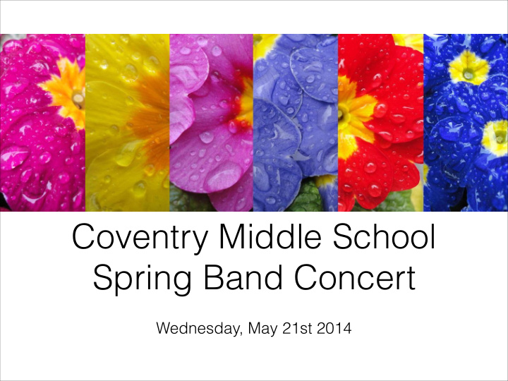 coventry middle school spring band concert