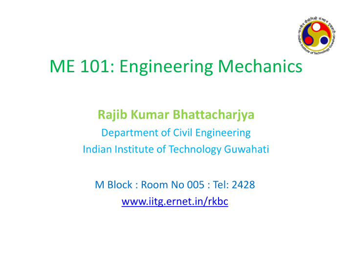 me 101 engineering mechanics